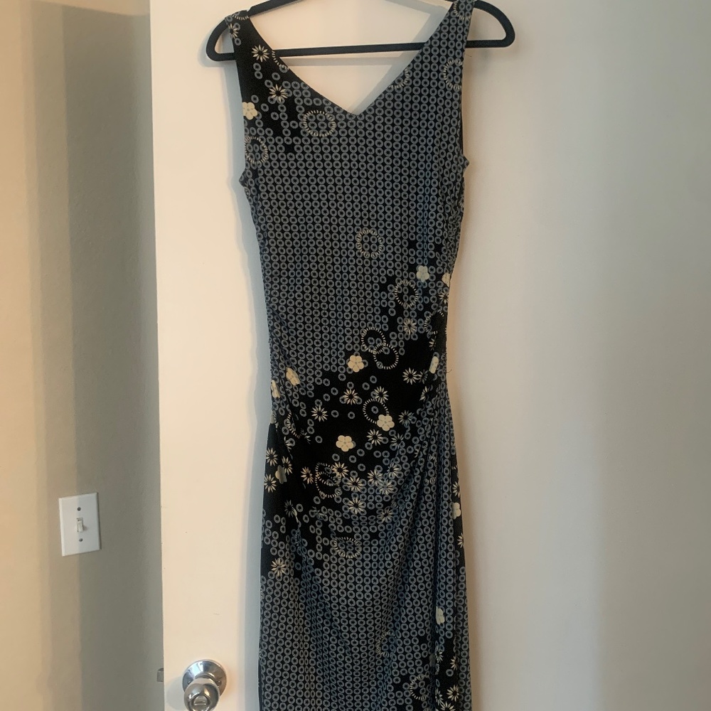 Dress - Sexy Blue Printed Dress